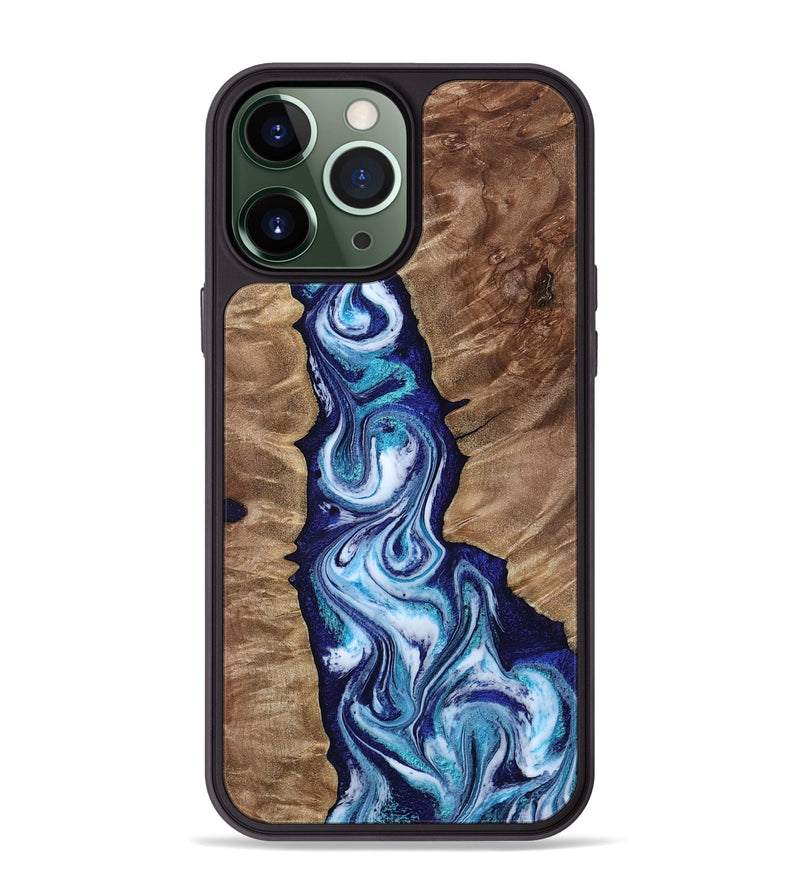 iPhone 13 Pro Max Wood Phone Case - Azul (Blue, 809313)