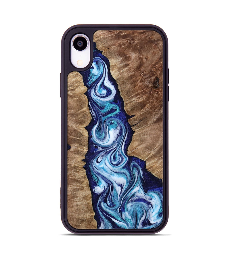 iPhone Xr Wood Phone Case - Azul (Blue, 809313)