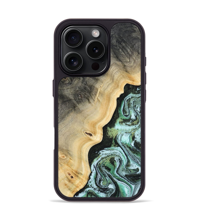 iPhone 16 Pro Wood Phone Case - Emile (Green, 809314)