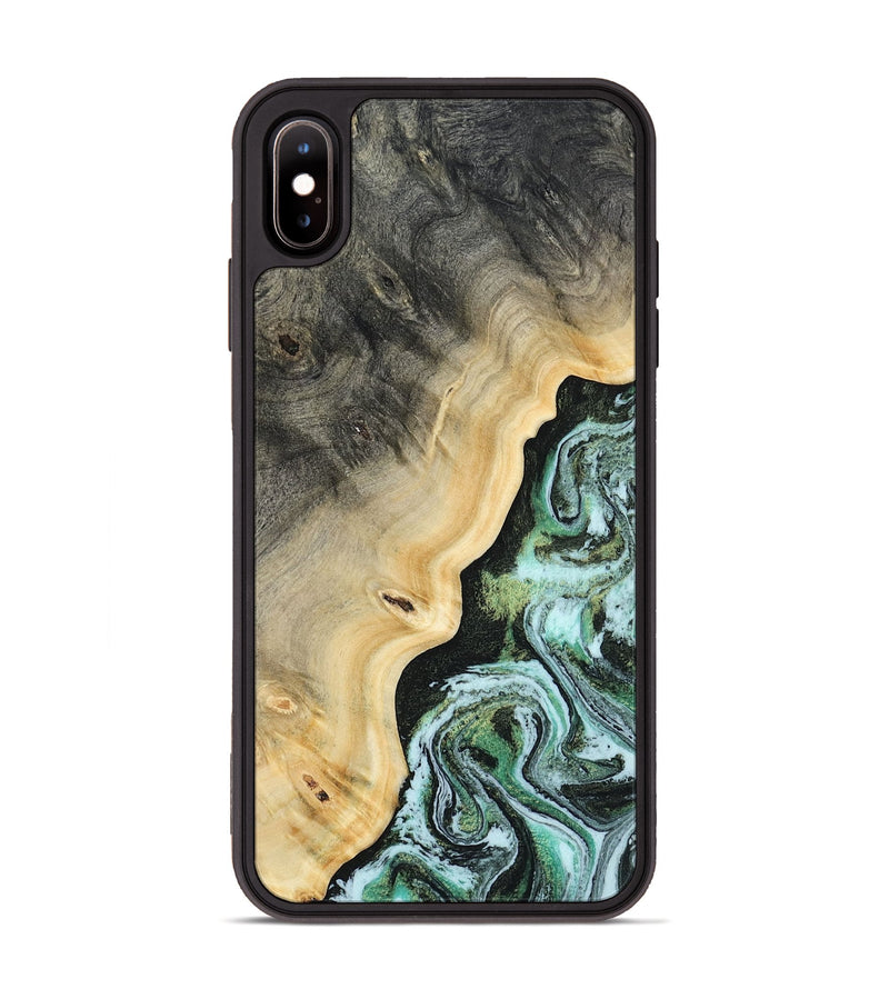iPhone Xs Max Wood Phone Case - Emile (Green, 809314)
