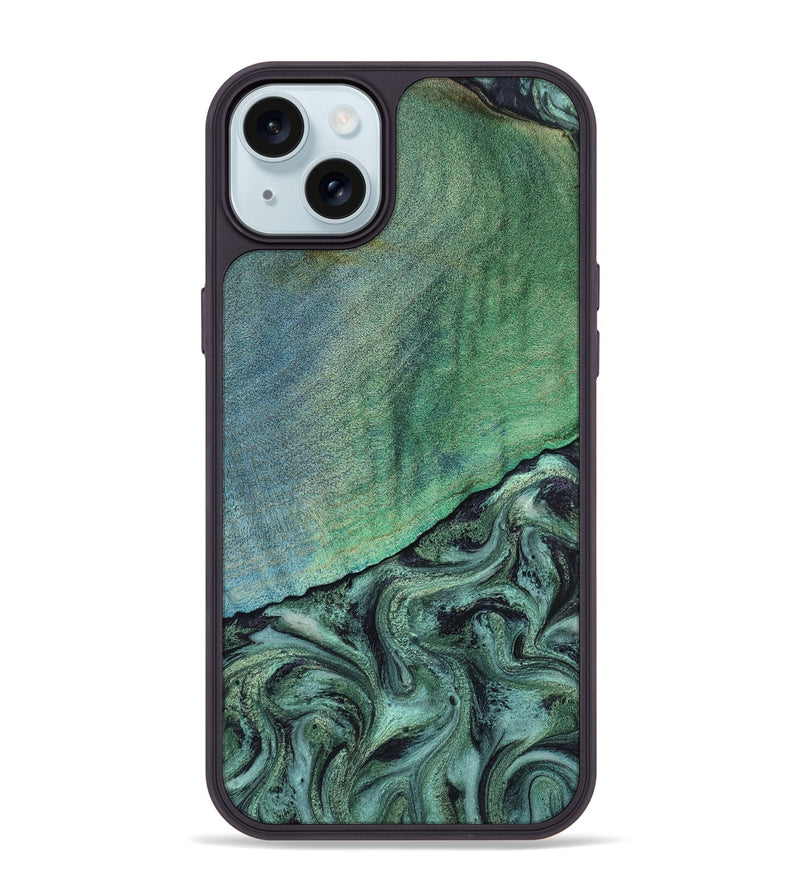 iPhone 15 Plus Wood Phone Case - Paola (Green, 809315)