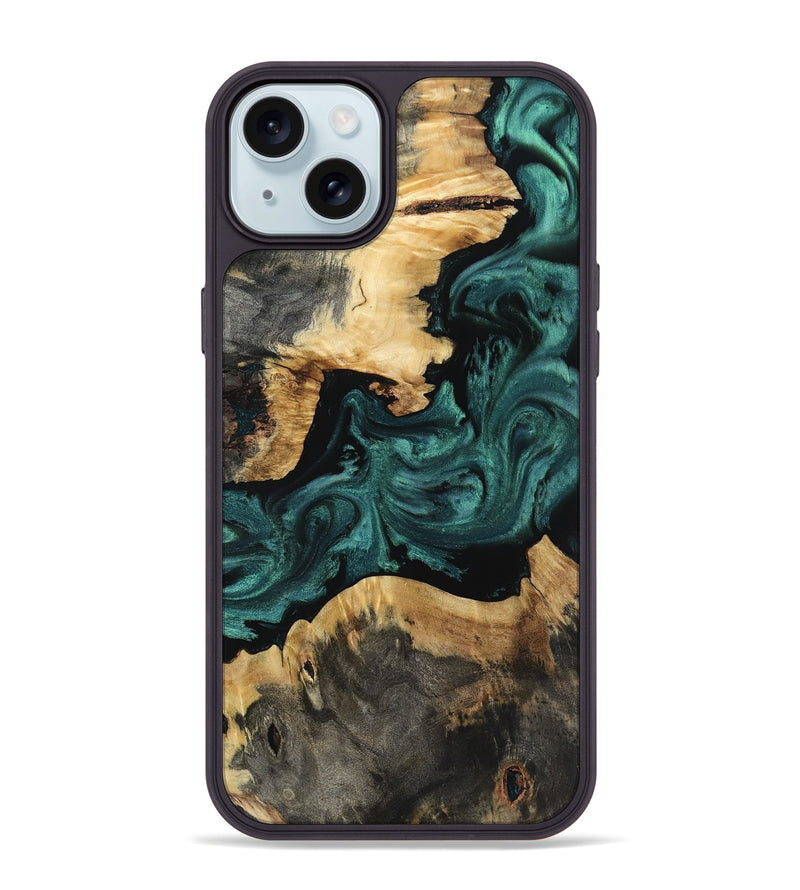 iPhone 15 Plus Wood Phone Case - Sommer (Green, 809316)
