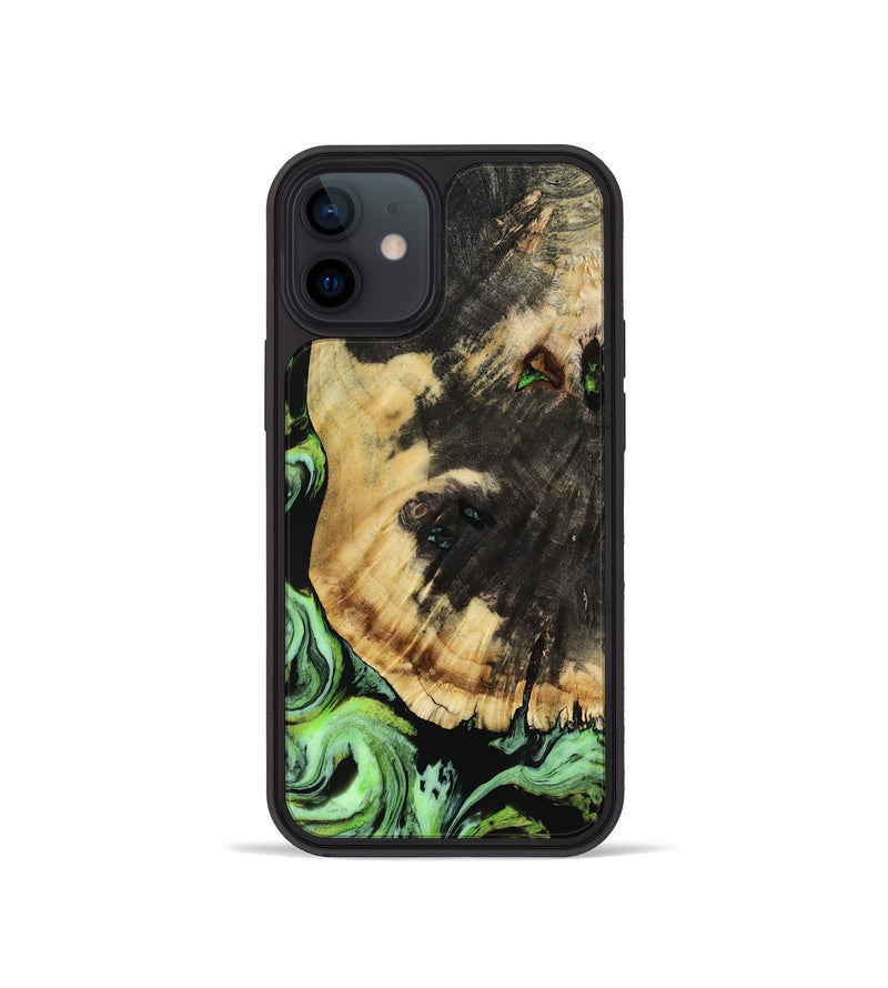 iPhone 12 mini Wood Phone Case - Robert (Green, 809317)