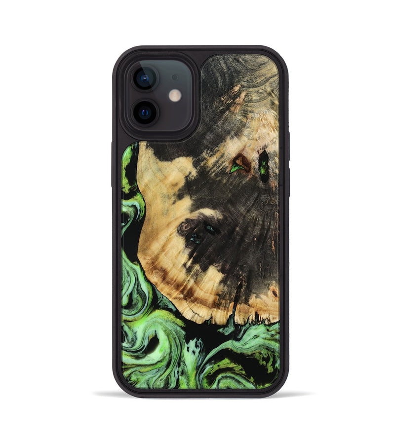 iPhone 12 Wood Phone Case - Robert (Green, 809317)
