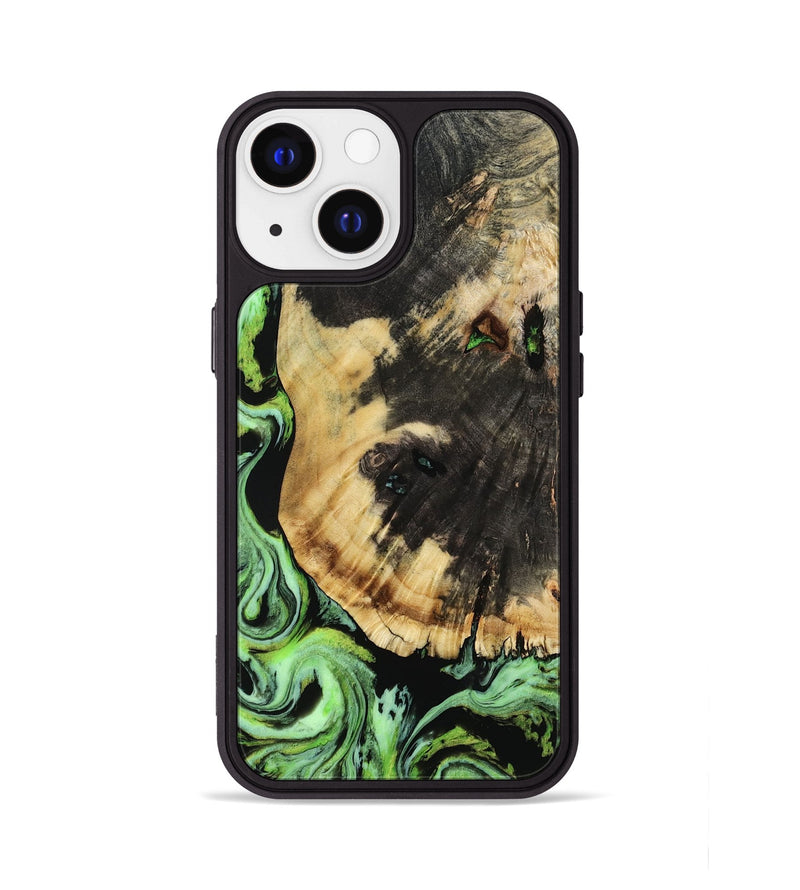iPhone 13 Wood Phone Case - Robert (Green, 809317)