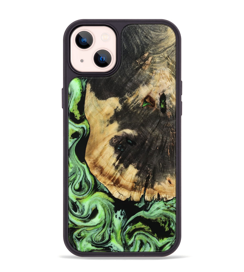 iPhone 14 Plus Wood Phone Case - Robert (Green, 809317)