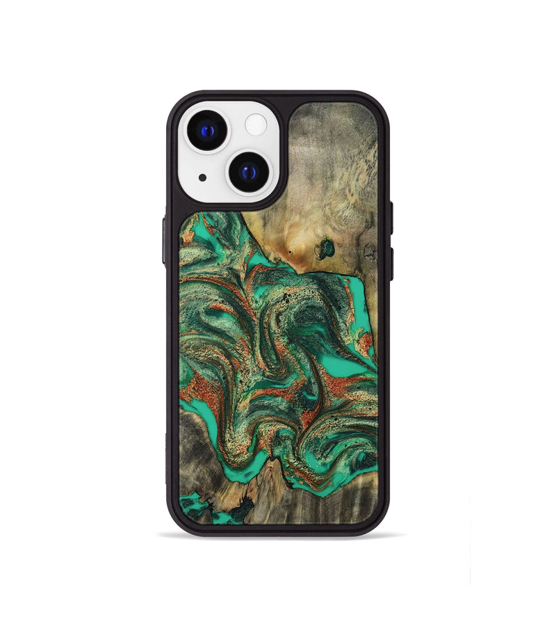 iPhone 13 mini Wood Phone Case - Eliel (Green, 809318)