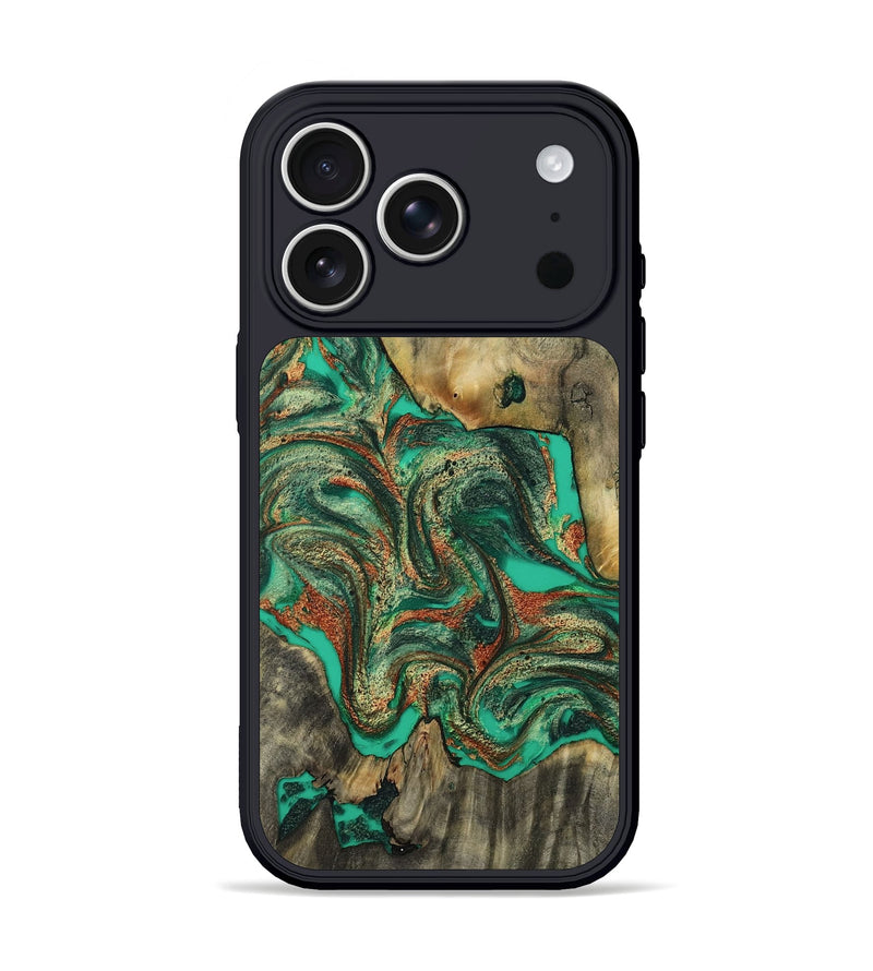 iPhone 17 Pro Wood Phone Case - Eliel (Green, 809318)