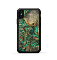 iPhone Xs Wood Phone Case - Eliel (Green, 809318)