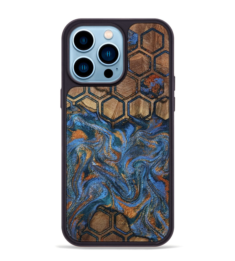 iPhone 14 Pro Max Wood Phone Case - Alfreda (Pattern, 809322)