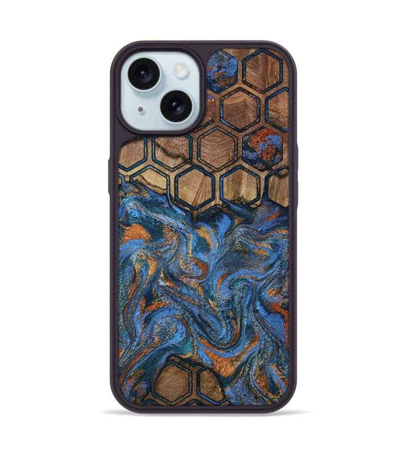 iPhone 15 Wood Phone Case - Alfreda (Pattern, 809322)