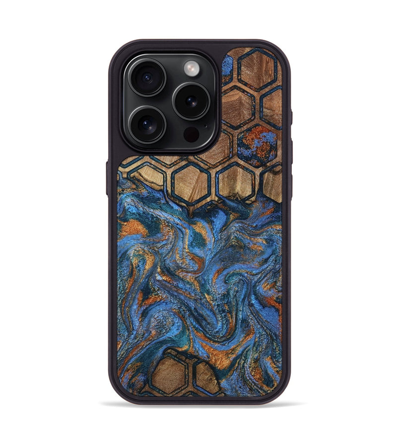 iPhone 15 Pro Wood Phone Case - Alfreda (Pattern, 809322)