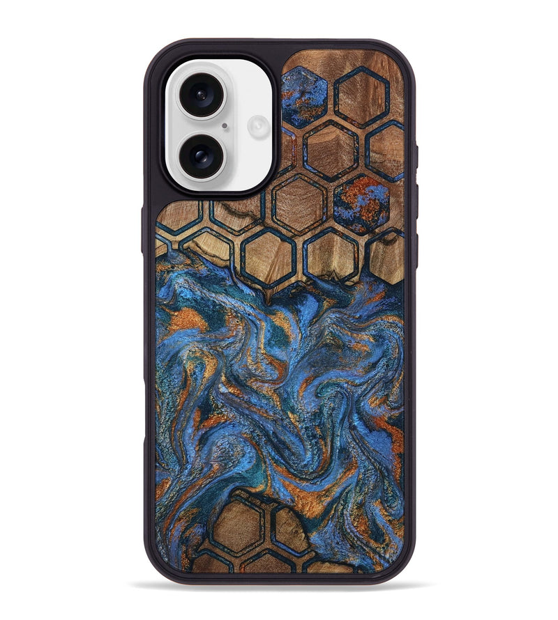 iPhone 16 Plus Wood Phone Case - Alfreda (Pattern, 809322)