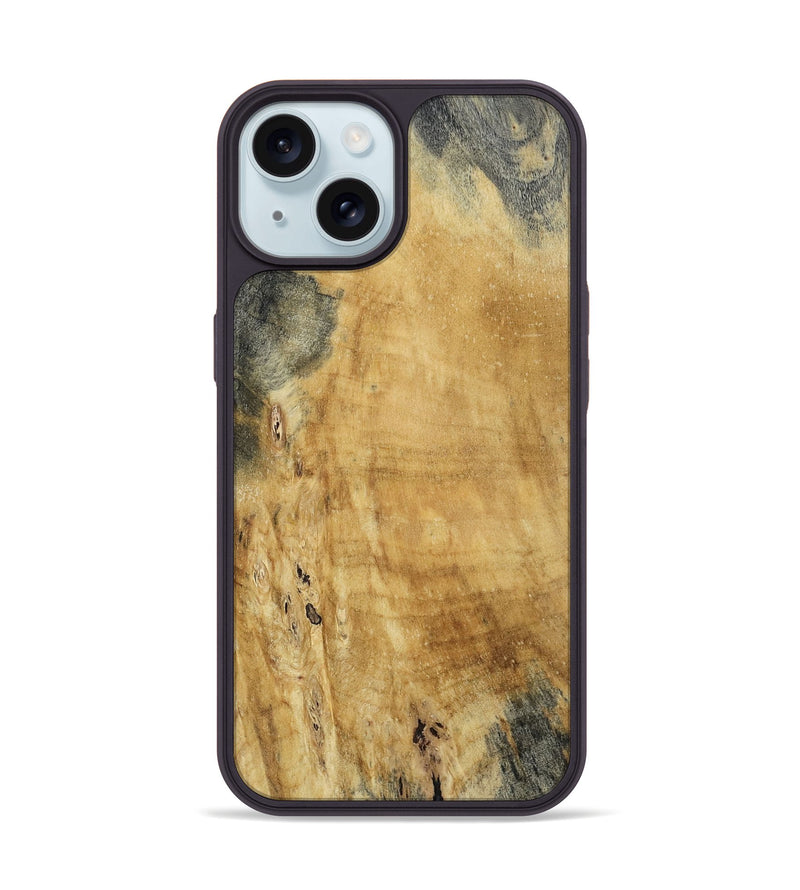 iPhone 15 Wood Phone Case - Brandy (Wood Burl, 809336)