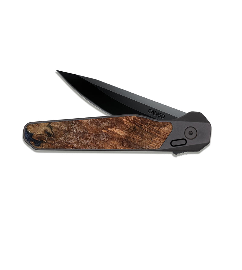 EDC Dark Slate Wood Pocket Knife - Braeden (Wood Burl, 809337)