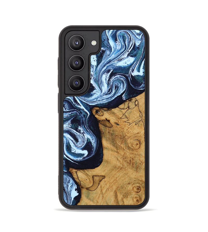 Galaxy S23 Wood Phone Case - Shanon (Blue, 809343)