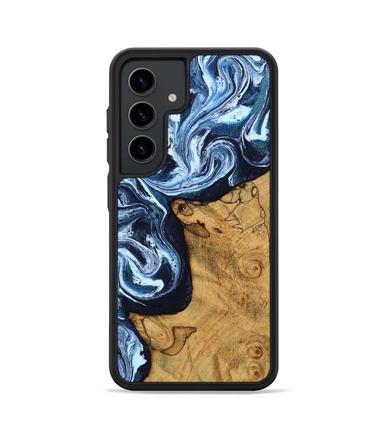 Galaxy S24 Wood Phone Case - Shanon (Blue, 809343)