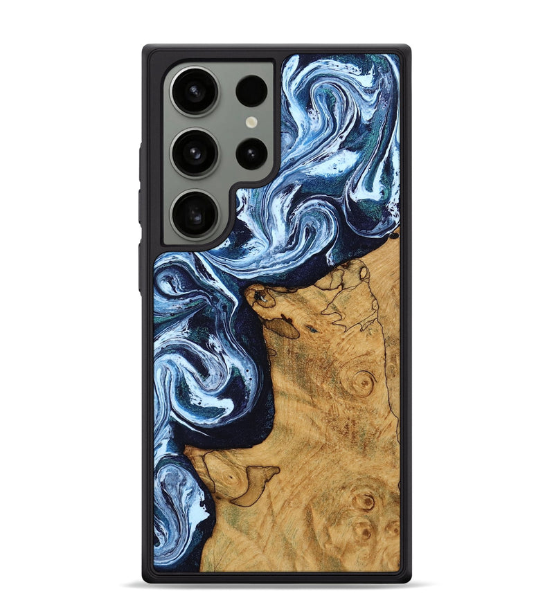 Galaxy S24 Ultra Wood Phone Case - Shanon (Blue, 809343)