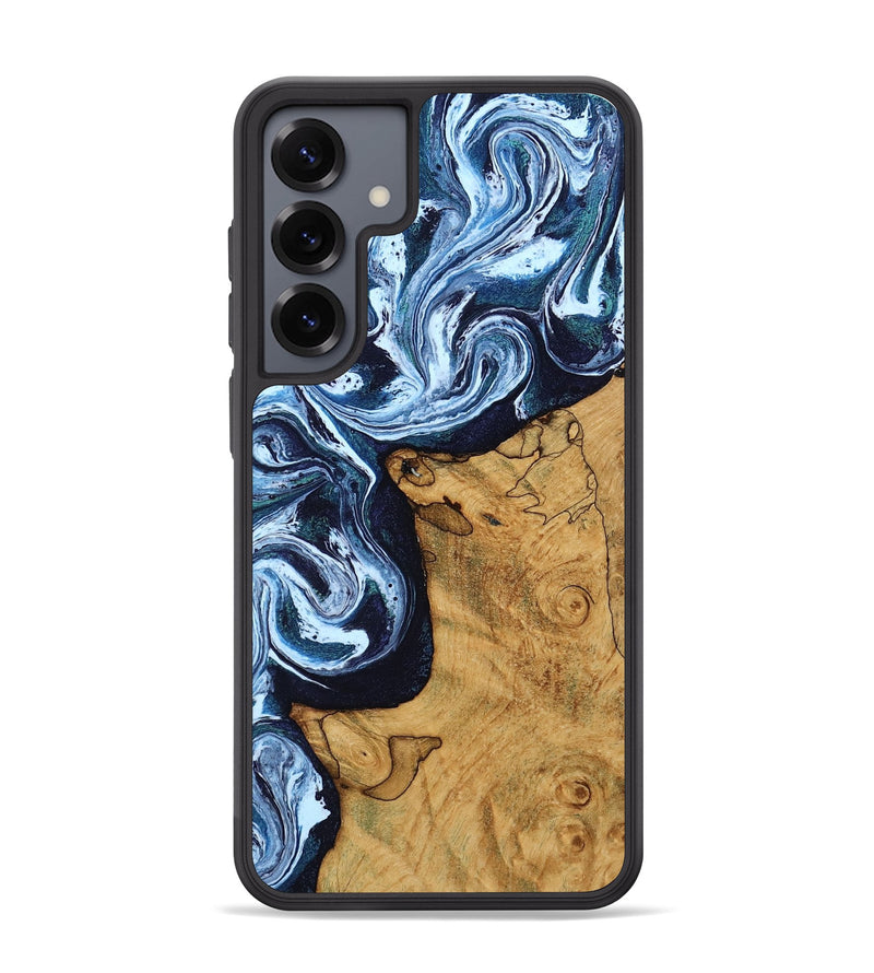 Galaxy S25 Plus Wood Phone Case - Shanon (Blue, 809343)