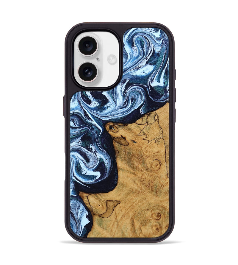 iPhone 17 Wood Phone Case - Shanon (Blue, 809343)