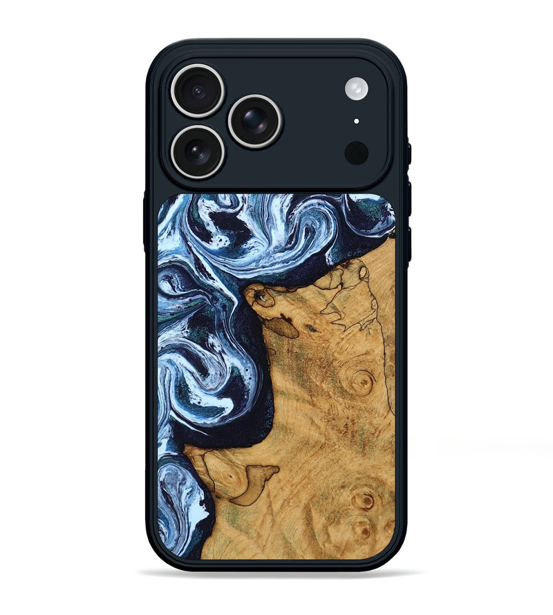 iPhone 17 Pro Max Wood Phone Case - Shanon (Blue, 809343)