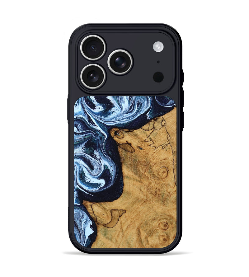 iPhone 17 Pro Wood Phone Case - Shanon (Blue, 809343)