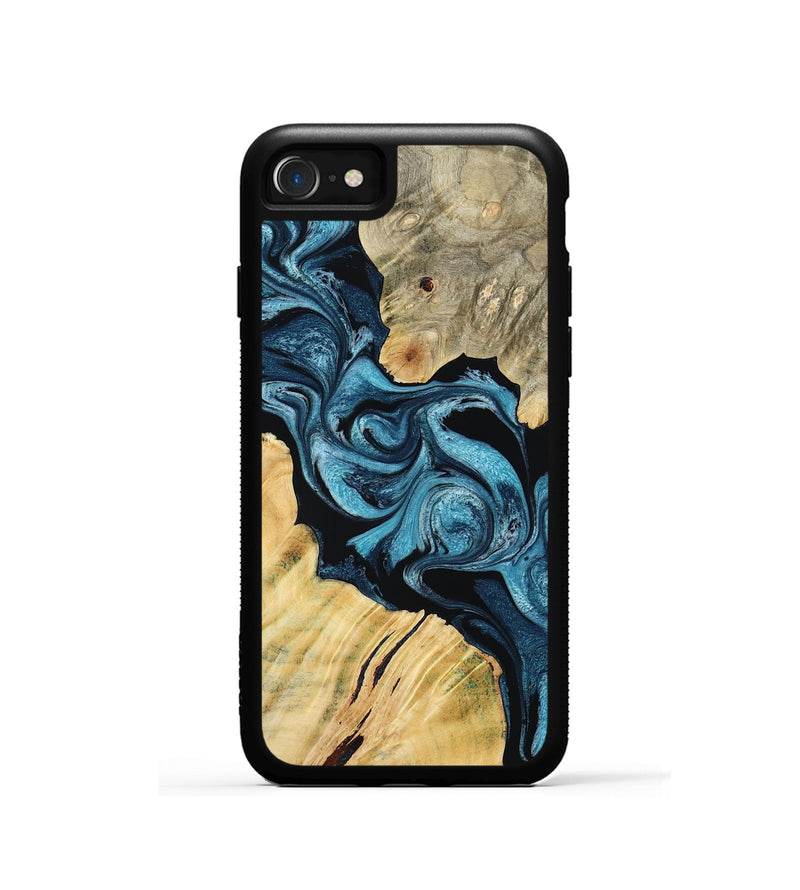 iPhone SE Wood Phone Case - Tempie (Blue, 809344)