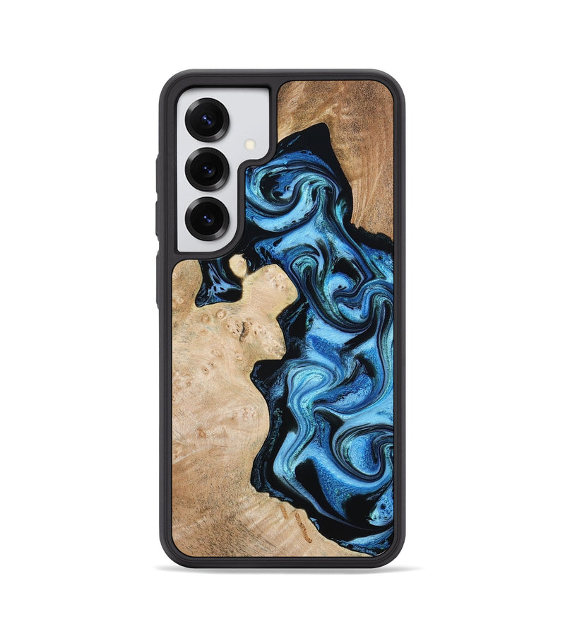 Galaxy S25 Wood Phone Case - Jaclyn (Blue, 809345)