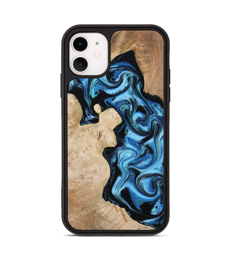 iPhone 11 Wood Phone Case - Jaclyn (Blue, 809345)