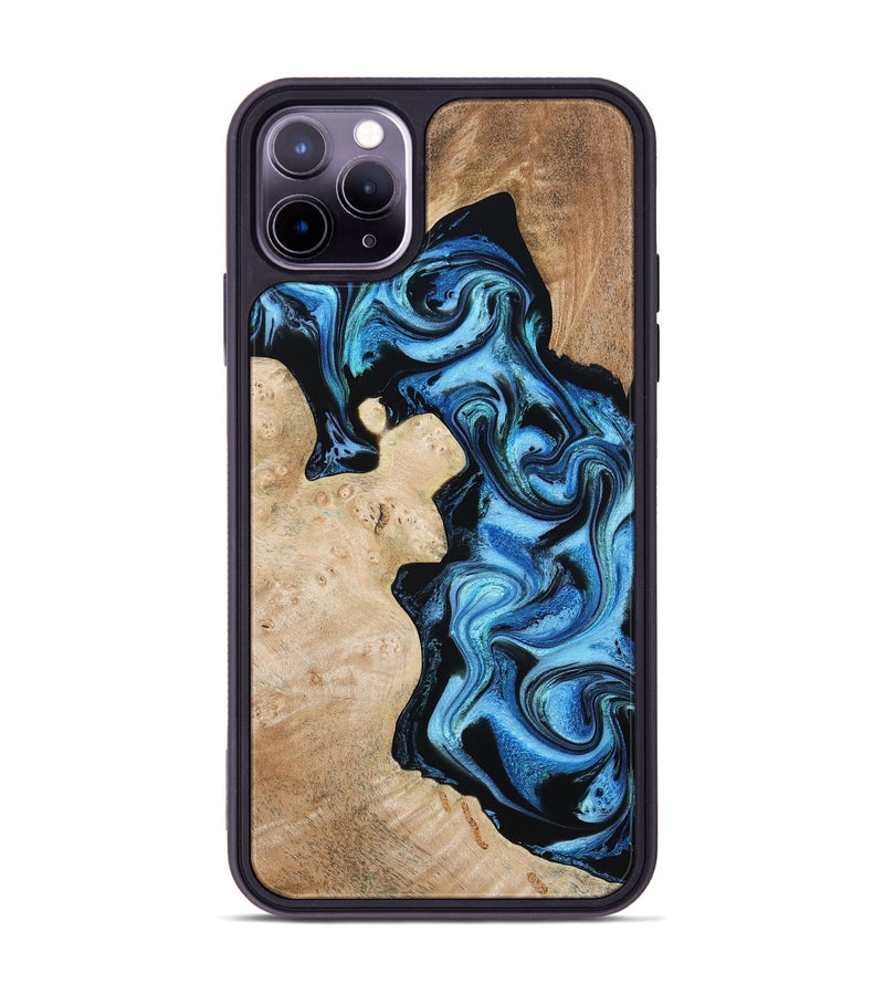 iPhone 11 Pro Max Wood Phone Case - Jaclyn (Blue, 809345)