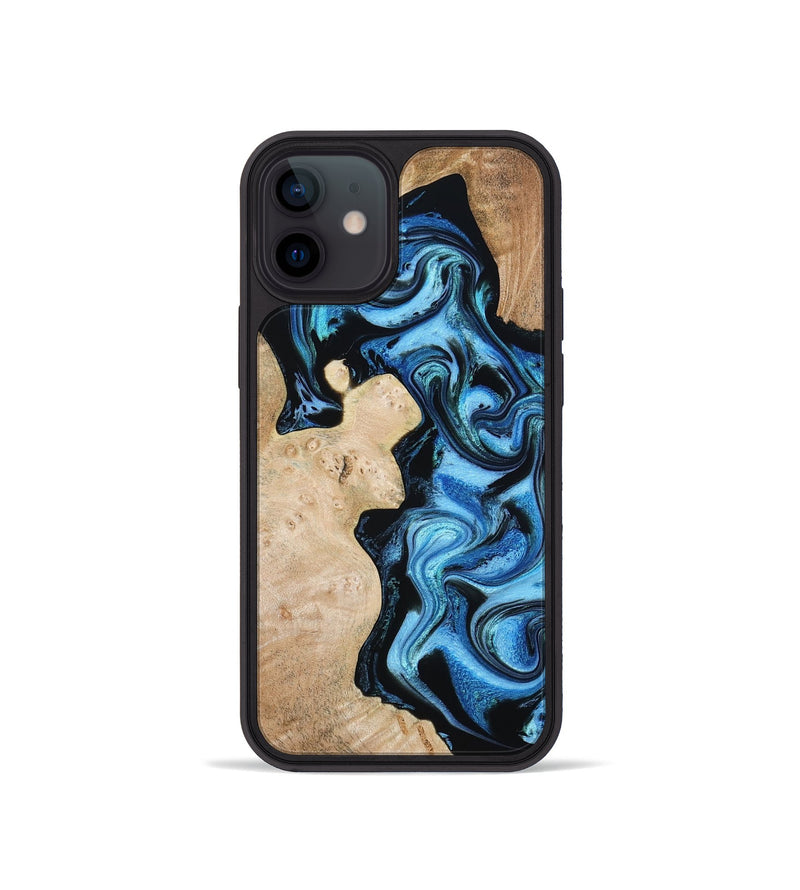 iPhone 12 mini Wood Phone Case - Jaclyn (Blue, 809345)