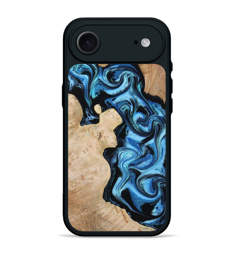 iPhone 17 Air Wood Phone Case - Jaclyn (Blue, 809345)