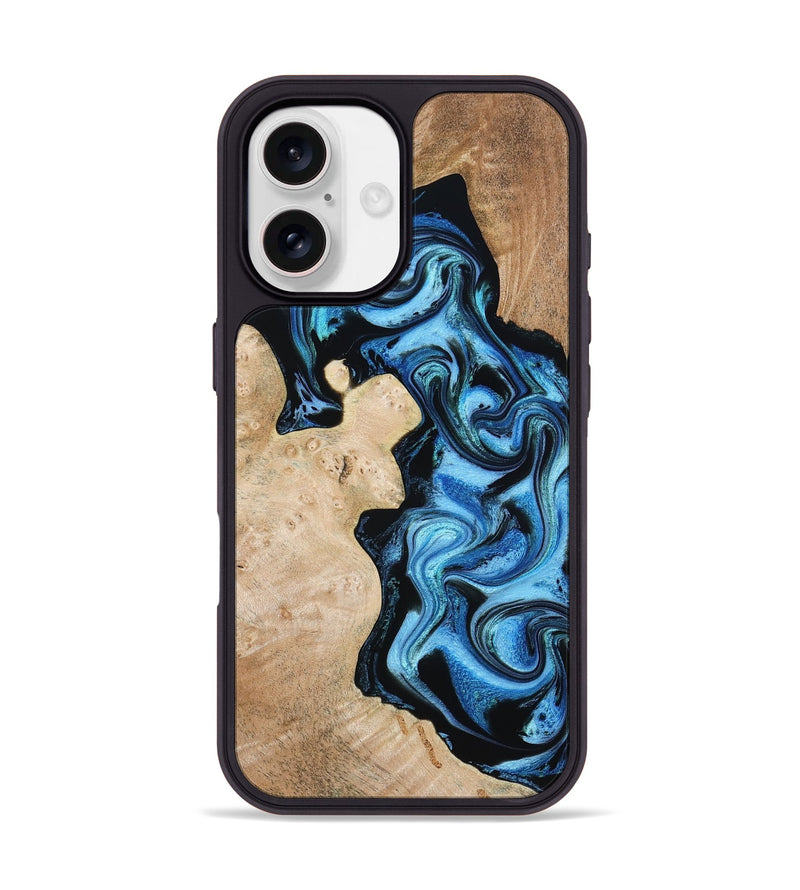 iPhone 17 Wood Phone Case - Jaclyn (Blue, 809345)