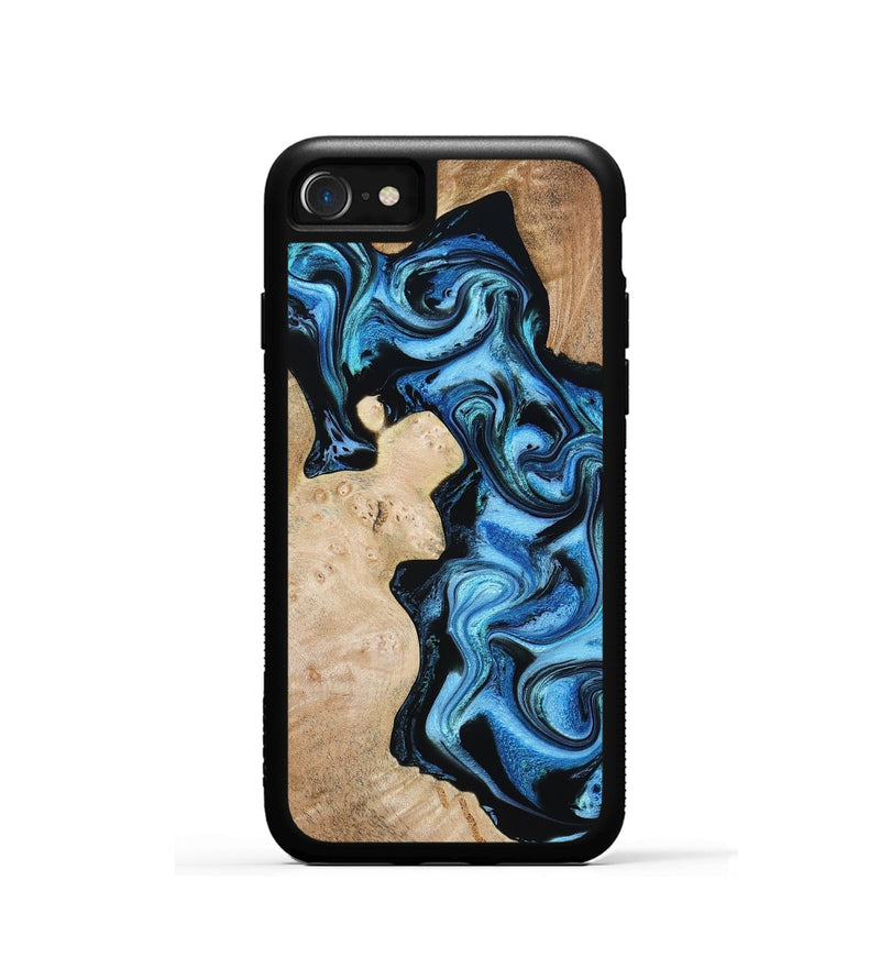 iPhone SE Wood Phone Case - Jaclyn (Blue, 809345)