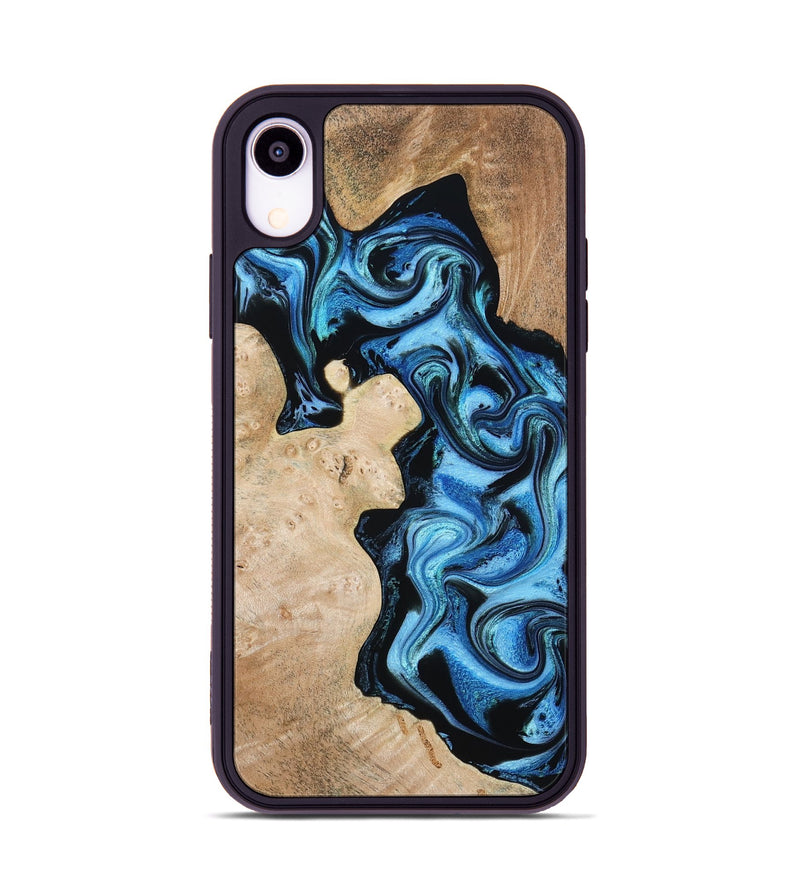 iPhone Xr Wood Phone Case - Jaclyn (Blue, 809345)