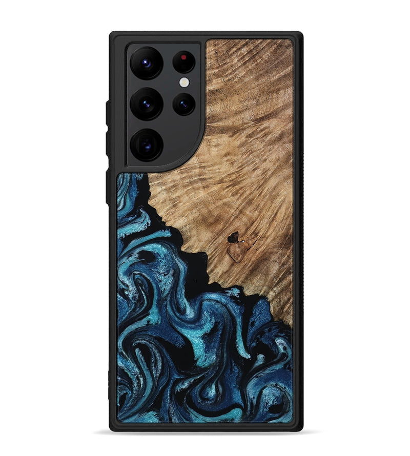 Galaxy S22 Ultra Wood Phone Case - Marlena (Blue, 809346)