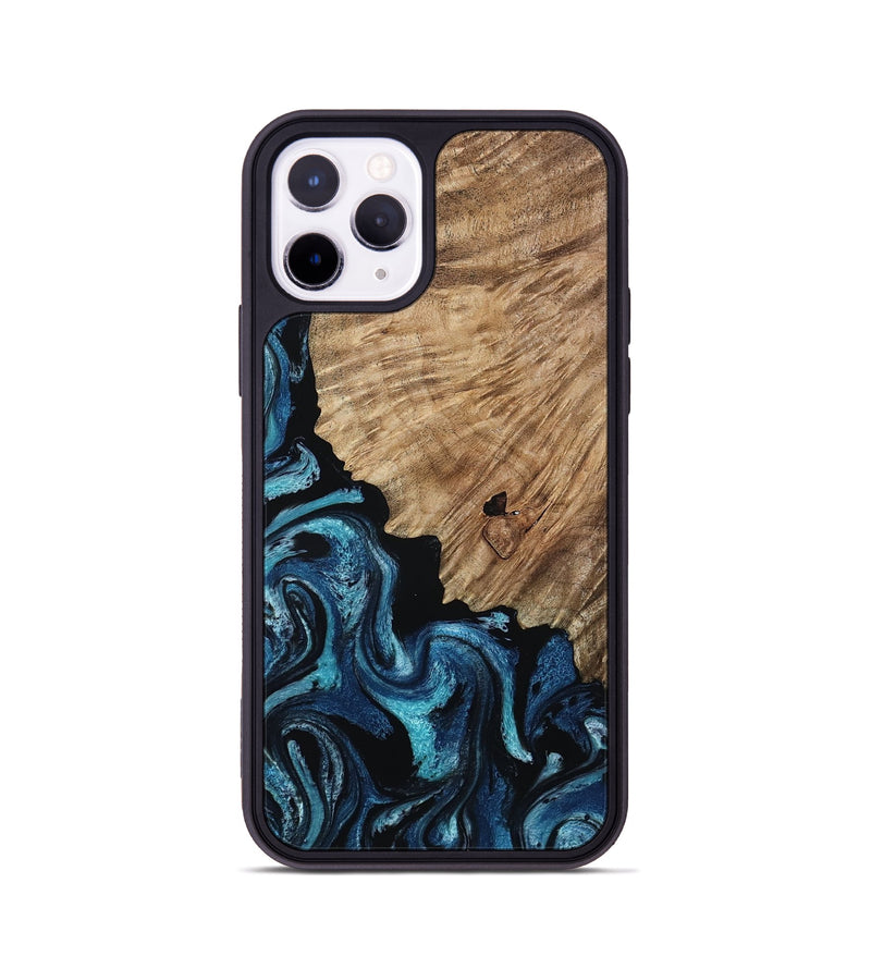iPhone 11 Pro Wood Phone Case - Marlena (Blue, 809346)