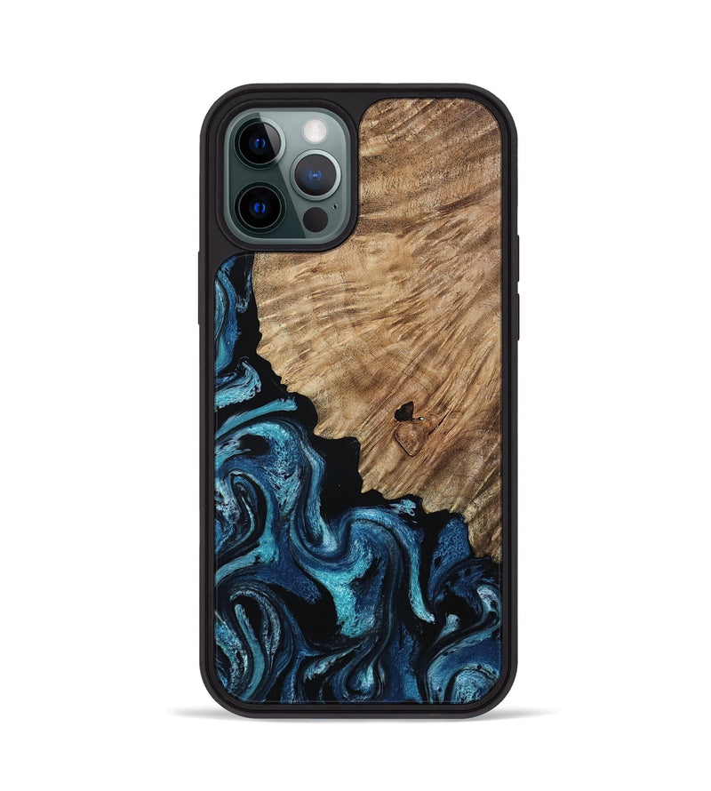 iPhone 12 Pro Wood Phone Case - Marlena (Blue, 809346)