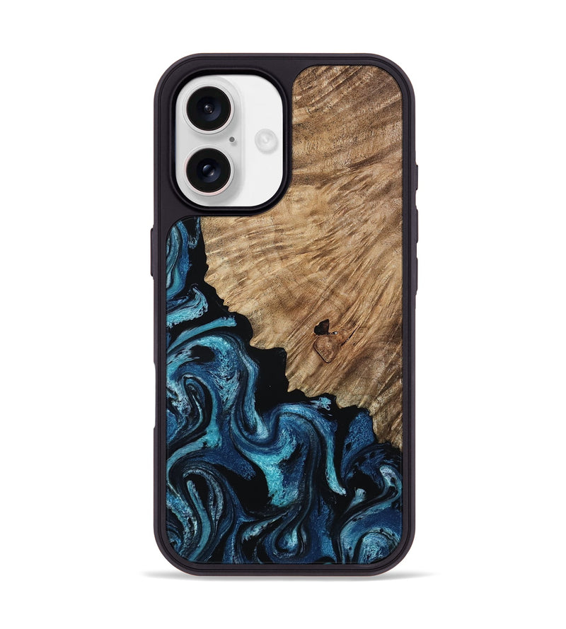 iPhone 17 Wood Phone Case - Marlena (Blue, 809346)