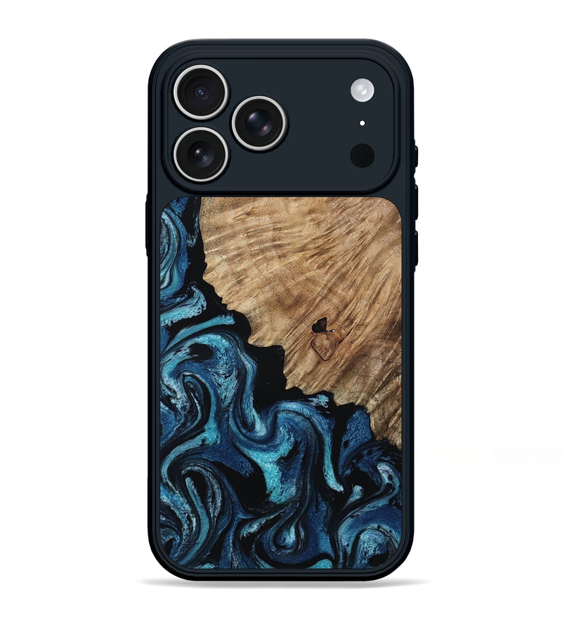 iPhone 17 Pro Max Wood Phone Case - Marlena (Blue, 809346)
