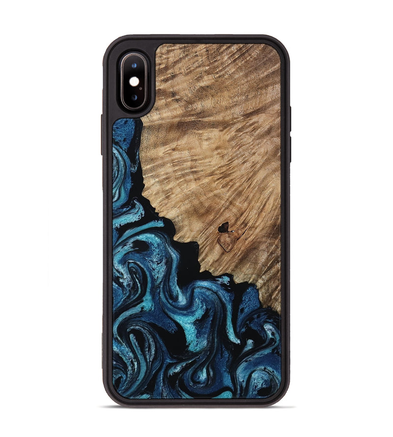 iPhone Xs Max Wood Phone Case - Marlena (Blue, 809346)