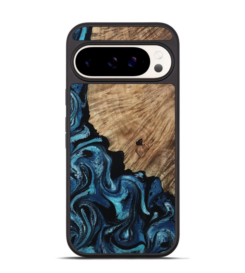 Pixel 9 Pro Wood Phone Case - Marlena (Blue, 809346)