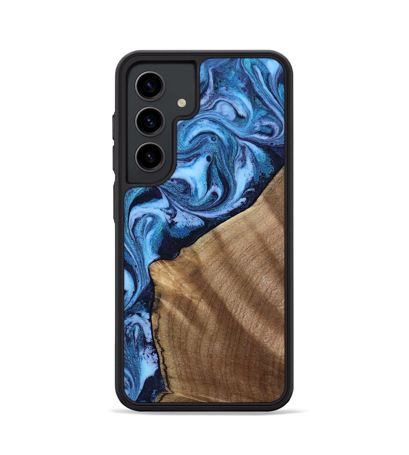 Galaxy S24 Wood Phone Case - Taytum (Blue, 809347)