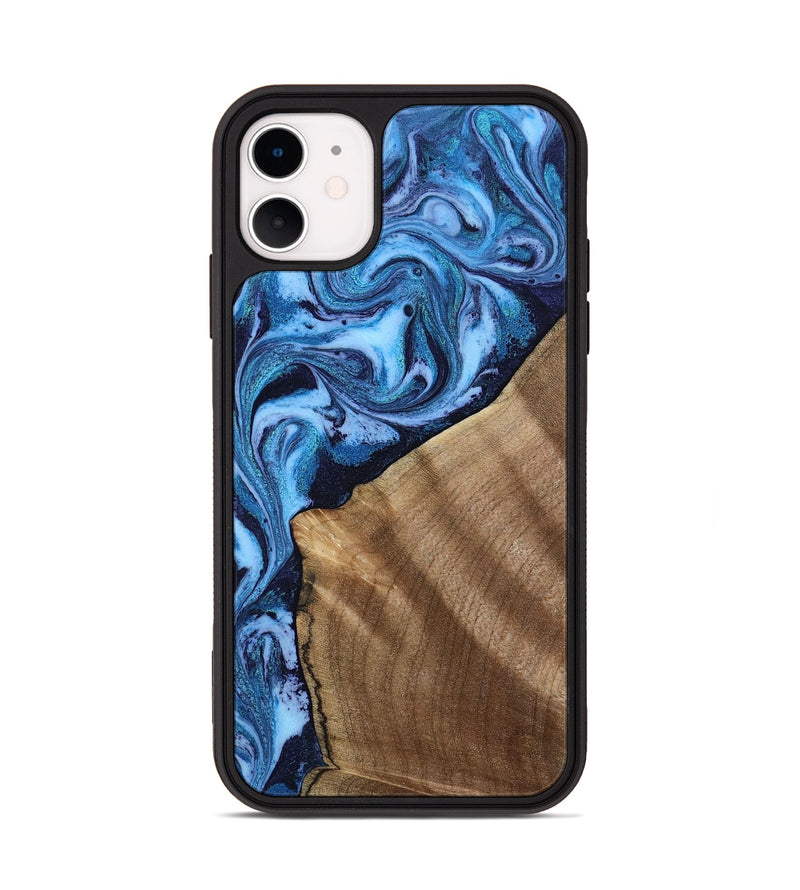 iPhone 11 Wood Phone Case - Taytum (Blue, 809347)
