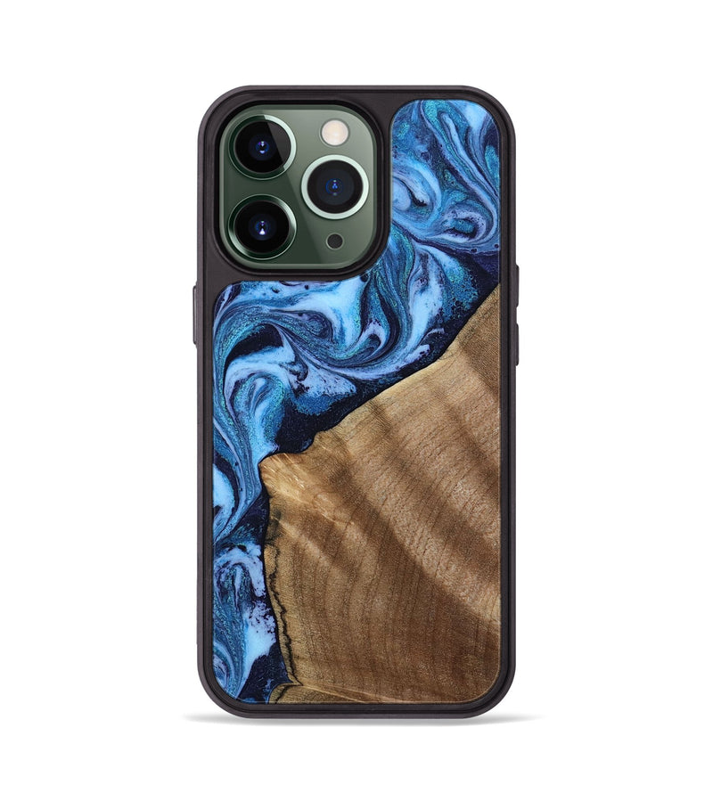 iPhone 13 Pro Wood Phone Case - Taytum (Blue, 809347)