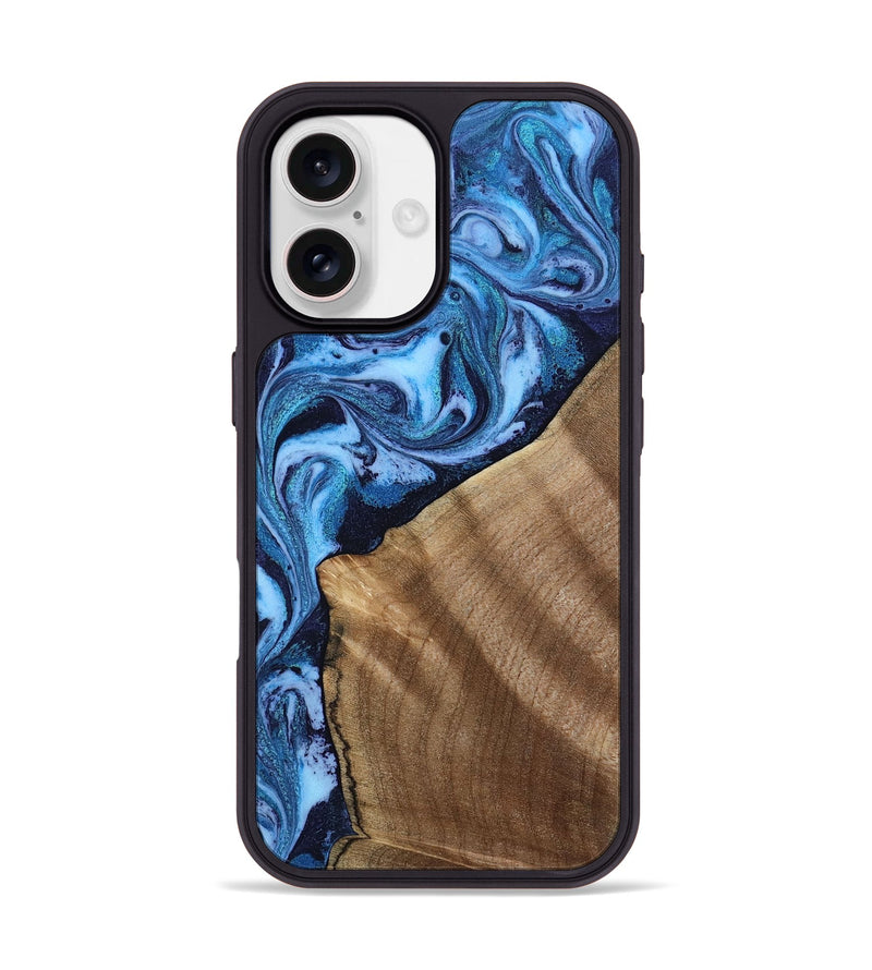iPhone 17 Wood Phone Case - Taytum (Blue, 809347)