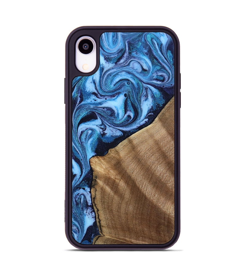 iPhone Xr Wood Phone Case - Taytum (Blue, 809347)