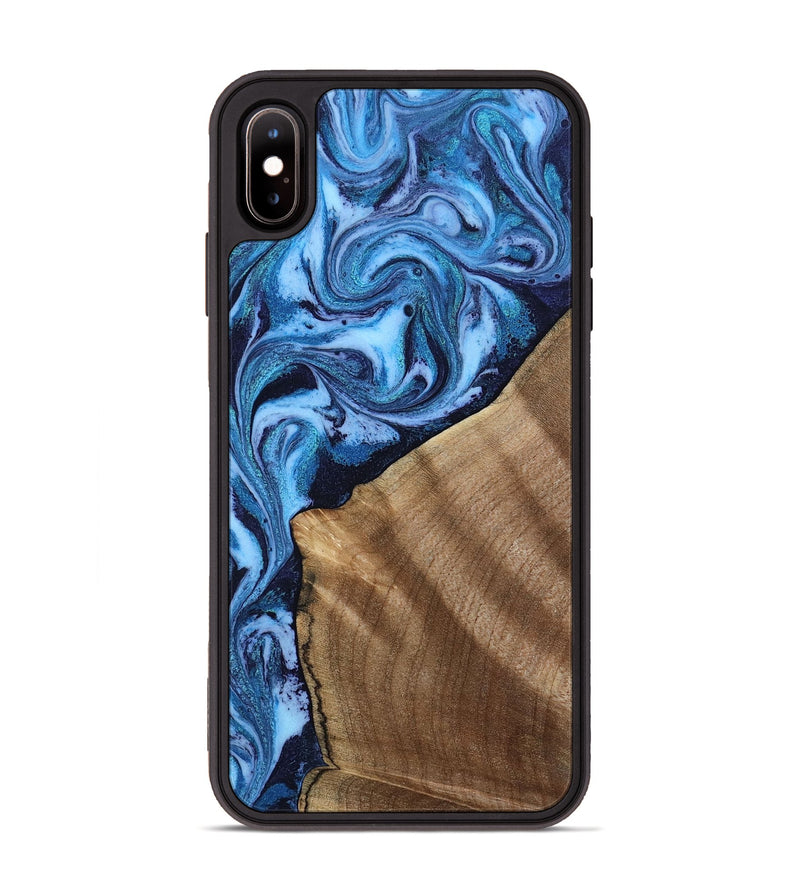 iPhone Xs Max Wood Phone Case - Taytum (Blue, 809347)