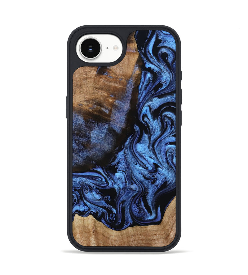 iPhone 16e Wood Phone Case - Kurt (Blue, 809348)