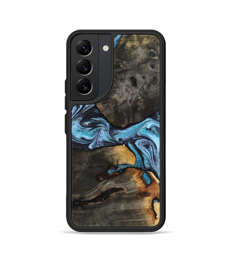 Galaxy S22 Wood Phone Case - Issac (Blue, 809349)